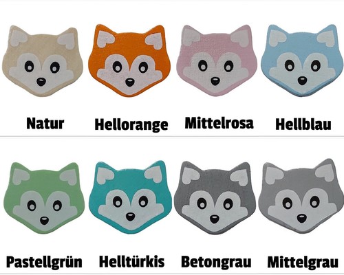 Motivperle fuchs groß holz - motivperle,