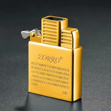 Zorro Feuerzeug Sturmfeuerzeug Gas Jet-Flame Insert für Zippo Chief Messing Gold