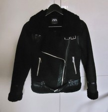 Zara bikerjacke mit teddyfell - mit,