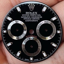 Rolex schwarzes Zifferblatt Luminova für Daytona Modell Ref 116520