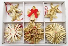 72 Weihnachtsanhänger Stroh