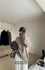 Premium Kaschmir-Pullover Damen | Camel | 100% Cashmere – Oversize Rollkragen