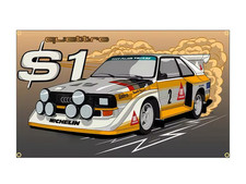 Audi S1 Quattro Rally Flag Flagge Fahne Banner Motorsport 85 x 60 cm