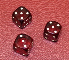 3 DDR Catalin Würfel, je 1,8