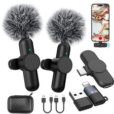 Lavalier Mikrofon Kabellos Mini Ansteckmikrofon Wireless USB C Handy Microphone