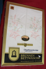 Omas Aussteuer Kissenbezüge Bettwäsche mit Stickerei (3)