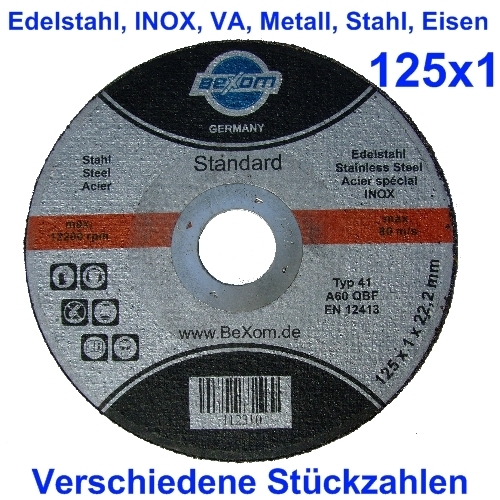 Trennscheiben 125x1 edelstahl - 125x1,