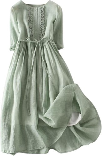 Grünes boho style midi - style,