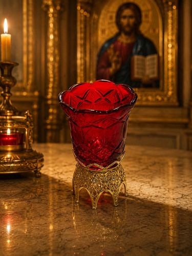 Orthodoxe mahnwache aus rotem - orthodoxe,