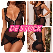 Damen~Sexy Wetlook Minikleid