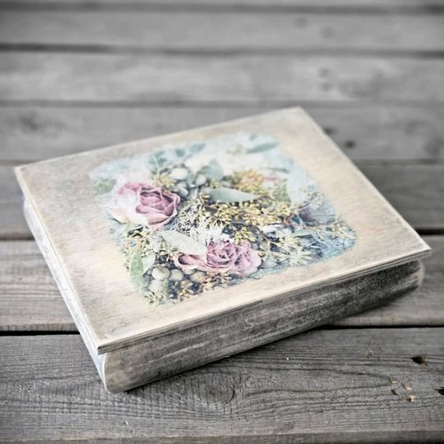 Vintage 24x20cm holzkästchen - 24x20cm,