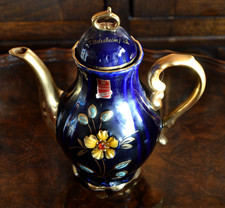 Teekanne Echt Kobalt blau Gold
