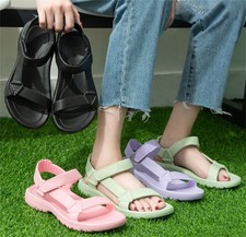 Damen Sandalen Trekkingsandalen Sommer Freizeitschuhe Flache Hausschuhe Outdoor 