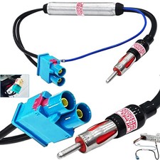 Doppel FAKRA 2fach auf DIN Phantomeinspeisung Antennenadapter Audi VW Seat Skoda