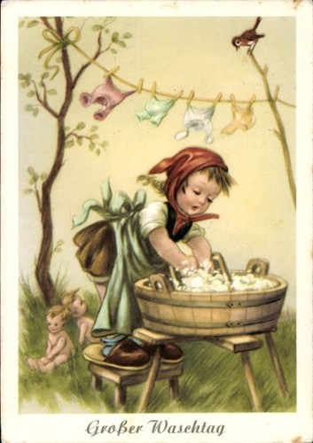 Großer waschtag mädchen - waschtag,,