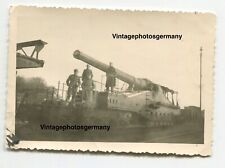 D8427 Foto Frankreich 1940 erbeutetes französisches Eisenbahngeschütz Eisenbahn