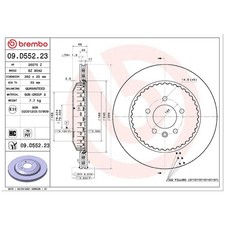 2x Brembo Scheibenbremse hinten LR132811 | 854531