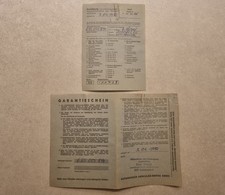 Garantieschein Hercules Prima 6 Scheckheft Wartungsplan