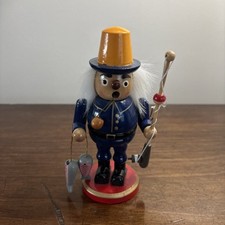 Vintage Räuchermann Brenner Fischer Erzgebirge deutsche Holzfigur
