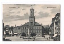 16080- Schneeberg i. Sa.  markt mit Rathaus