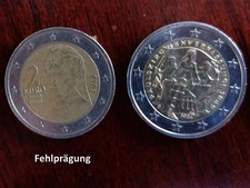 2 euro münzen Fehldruck , 4 Stück Einheit 2015, RF 2002, Verfassung 2024, selten