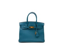 Hermès Birkin 30 Togo Blue De Galice Gold Hardware