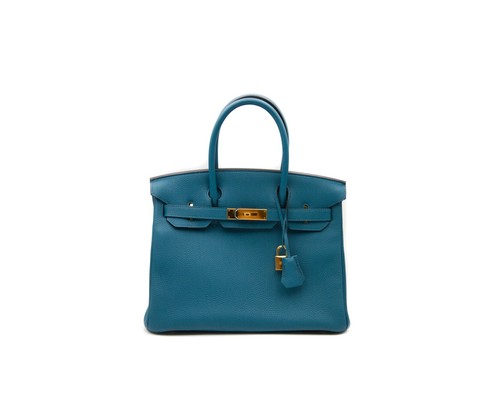 Hermès birkin togo blue de - birkin,