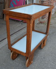 Teewagen Servierwagen Holz Jugendstil Kiefer Esche natur extrem