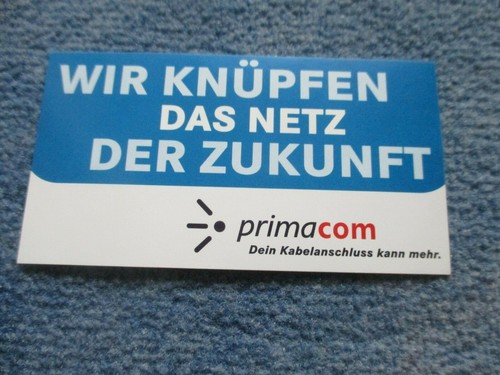 Aufkleber primacom wir - -,