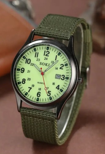 Uhr grün khaki armee - grün/khaki,