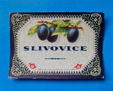 Antikes Sliwovice Bildpapier Flaschenetikett vermutlich unbenutzt