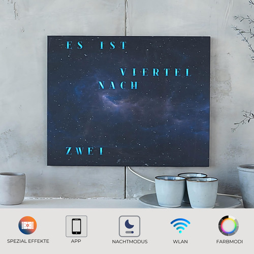 Wordclock jupiter space - wordclock,