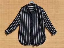 schicke Bluse MASAI Hemd Viskosemix  schwarz Streifen curvy girls Gr. XL