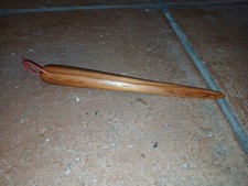 Brieföffner Briefmesser Holz Teak Olivenholz Vintage braun Schreibtischobjekt