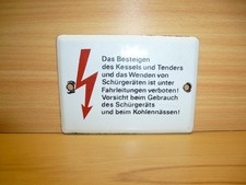 Originales Verbotsschild von Dampflokomotiven aus Emaille !!!
