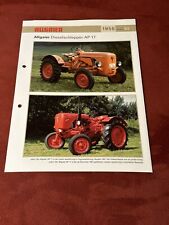 Allgaier Traktor Dieselschlepper AP 17   1950 Weltbild Prospekt