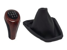 Schaltknauf Holz-Optik 6-Gang Schaltsack Echtleder für BMW 3er E90 E91 E92 E93