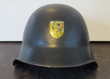 25760/ Schweiz alter Feuerwehrhelm Stahlhelm M18/43 Kanton Thurgau