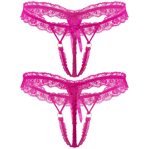 Sexy transparent tanga - transparent,