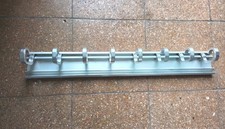 Alt Fleischer Metzger Hakenleiste Aluminium 8 Haken  Garderobe 76cm lang 