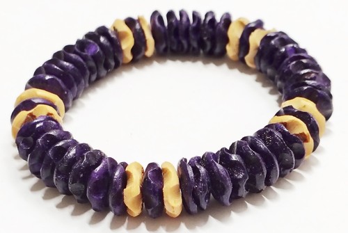 Holz surferarmband lila - holz, -lila-