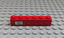 Lego 3009pb071L aus Set 7740, rot, Sticker Paris Roma, Zug Eisenbahn