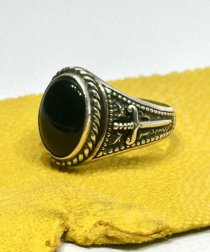 925er silber onyx ring - silber,