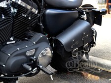 Black genuine leather single - black,
