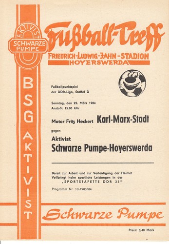 Ddr liga aktivist - 83/84,
