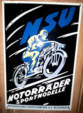 Emailschild  NSU  Motorrad