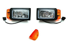 2x H4 Scheinwerfer mit Blinker 24V Radlader JCB Merlo E20 und Lampenschirm