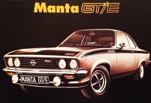 Blechschild 20x30 opel - opel, manta