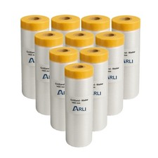 10x Abdeckfolie Goldband Masker Abdeckband mit Klebeband Folie - 55 140 270 cm