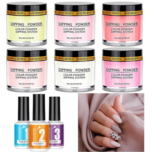 Dipping powder nails set - powder, 9pcs